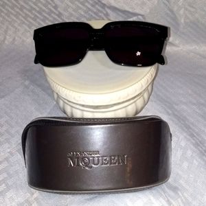 VINTAGE ALEXANDER MCQUEEN Black Foil DESIGNER Sunglasses